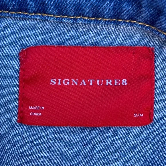 Signature8 Plaid + Denim Blazer Jacket | Size S/M - Picture 7 of 11